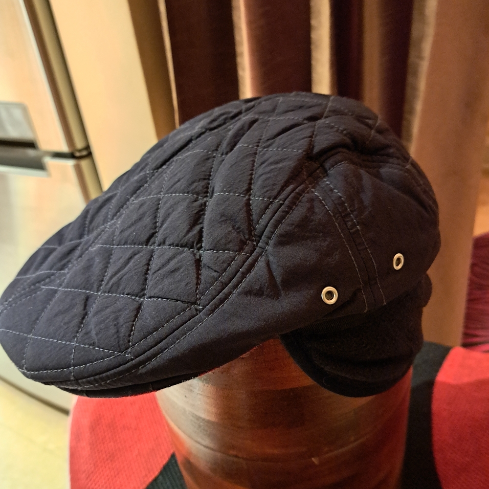 Kangol Quilted Black Cap